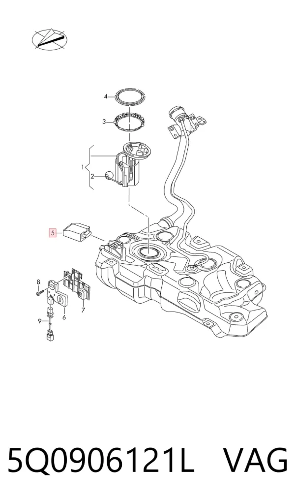 Sterownik pompy paliwa 5Q0906121L VAG