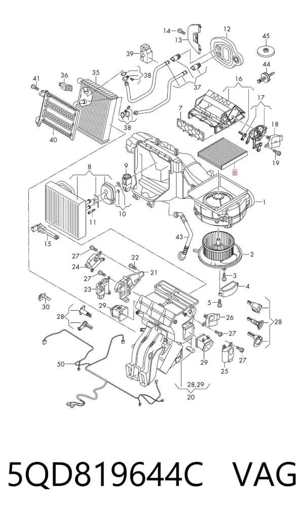 Filtr kabiny 5QD819644C VAG