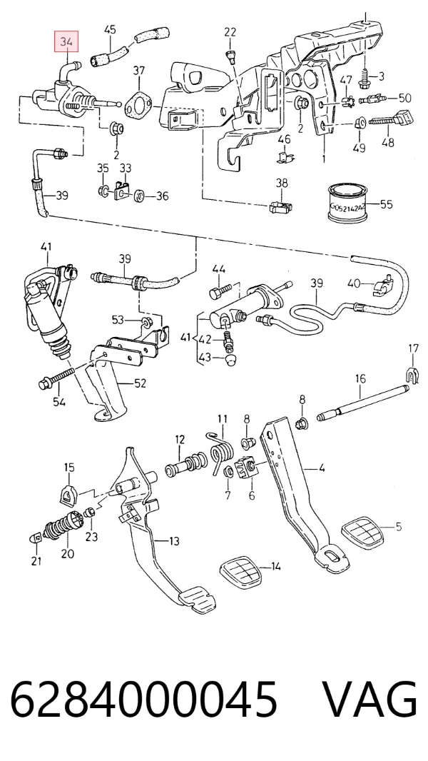 Cylinder sprzęgła główny 6284000045 VAG