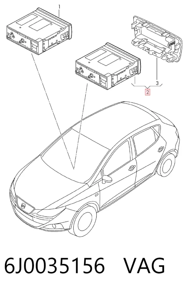 Radioodtwarzacz (radio AM/FM) Seat Ibiza IV