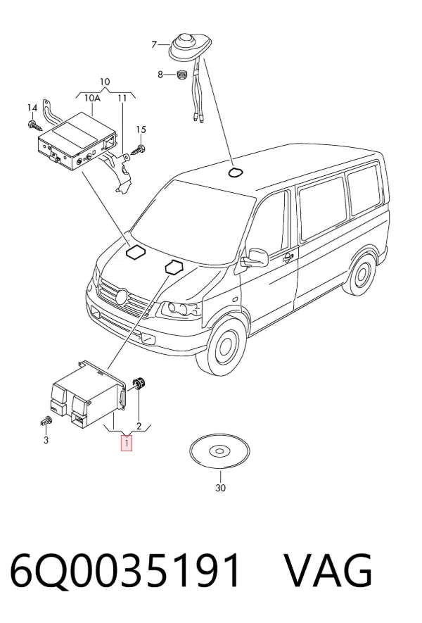 Radioodtwarzacz (radio AM/FM) Volkswagen Multivan T5