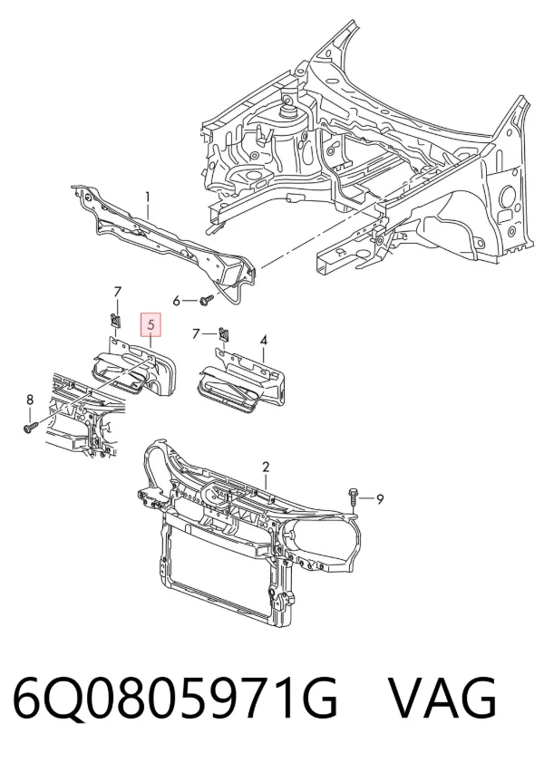 Wlot powietrza do filtra powietrza Volkswagen Polo IV