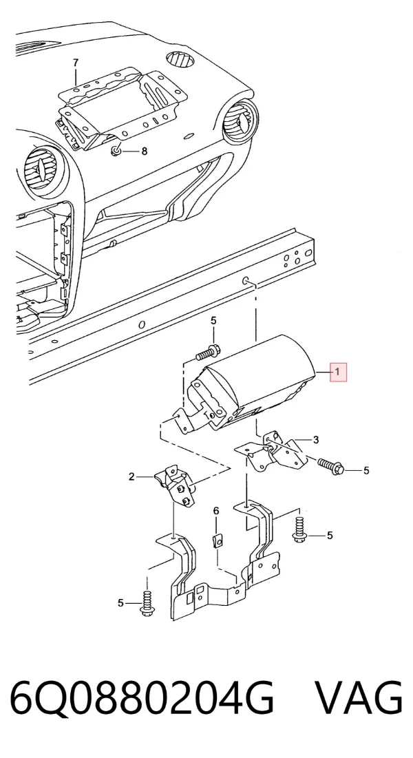 Poduszka powietrzna (Airbag) pasażera 6Q0880204G VAG