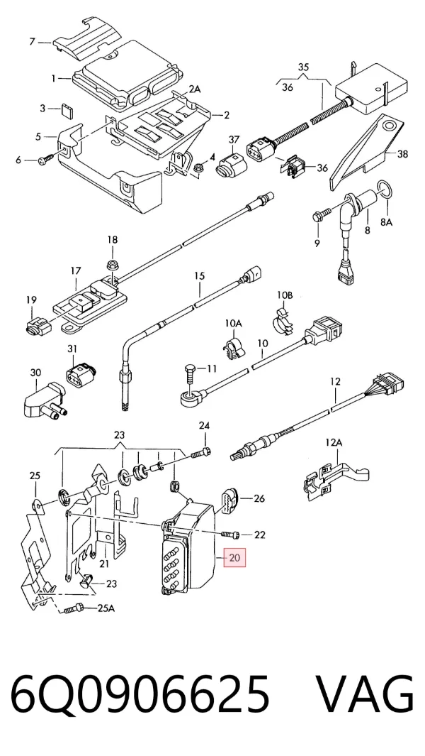 Zawór-przełącznik regulatora klap kolektora ssącego 6Q0906625 VAG