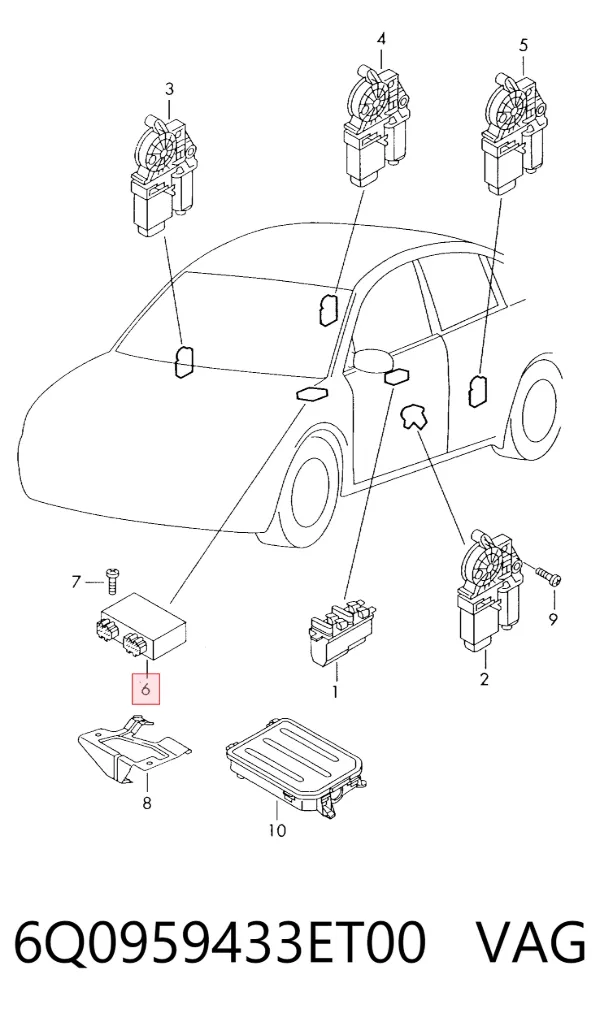 Blok komfortu Seat Ibiza III