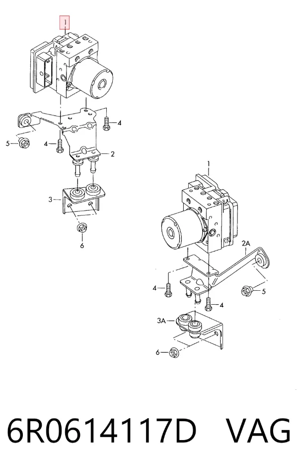 Sterownik ABS  hydrauliczny 6R0614117D VAG
