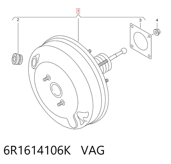 Wzmacniacz próżniowy hamulców 6R1614106K VAG