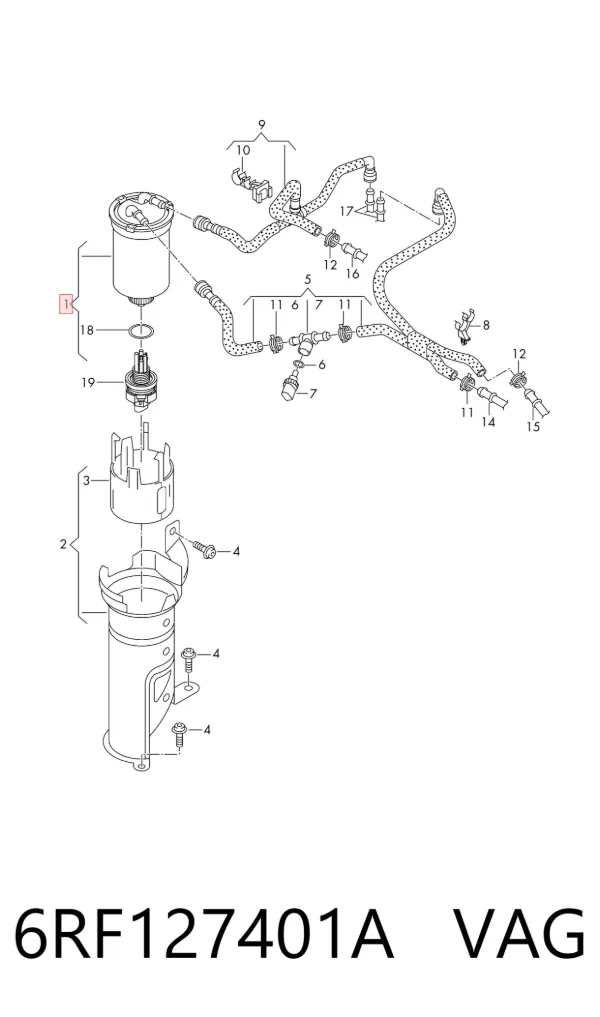 Filtr paliwa 6RF127401A VAG