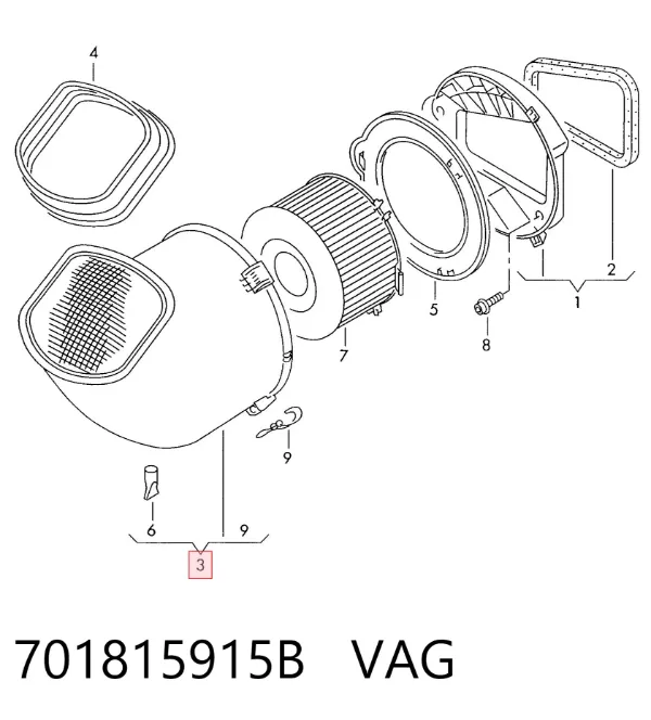 Filtr kabiny 701815915B VAG
