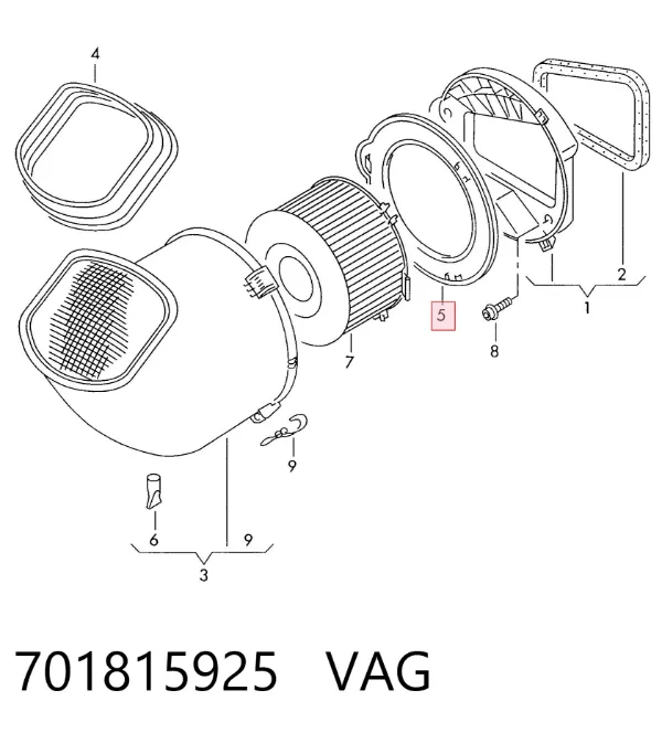 Filtr kabiny 701815925 VAG
