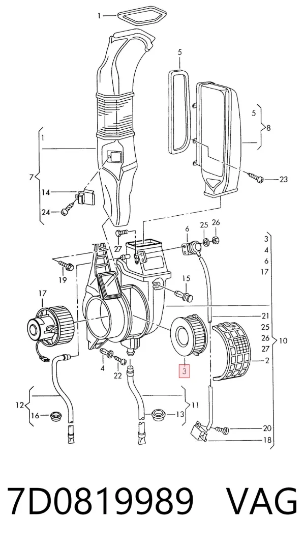 Filtr kabiny 7D0819989 VAG