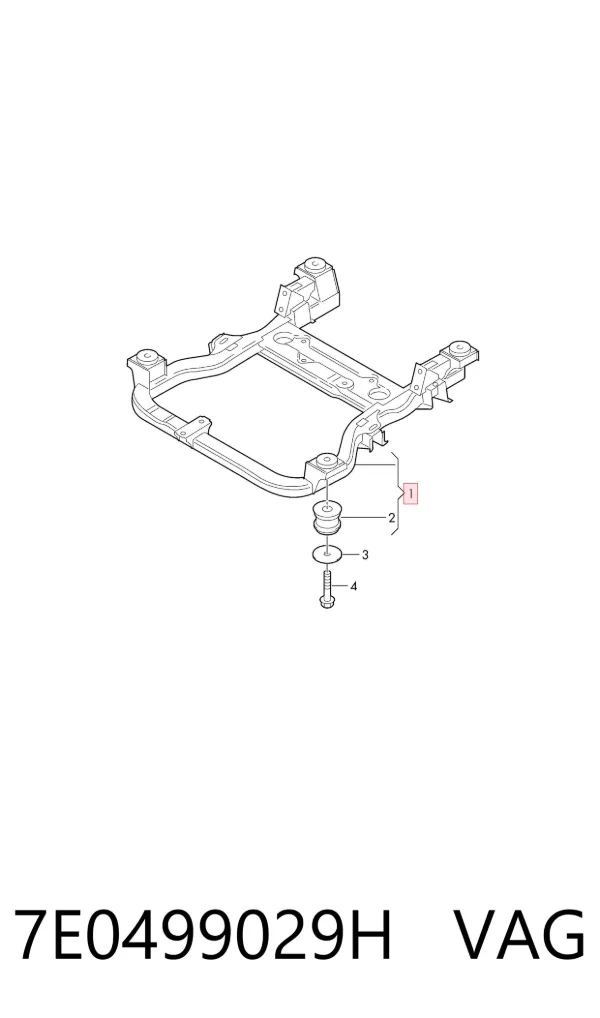 Korpus osi przedniej 7E0499029H VAG
