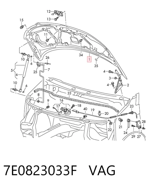 Maska silnika 7E0823033F VAG