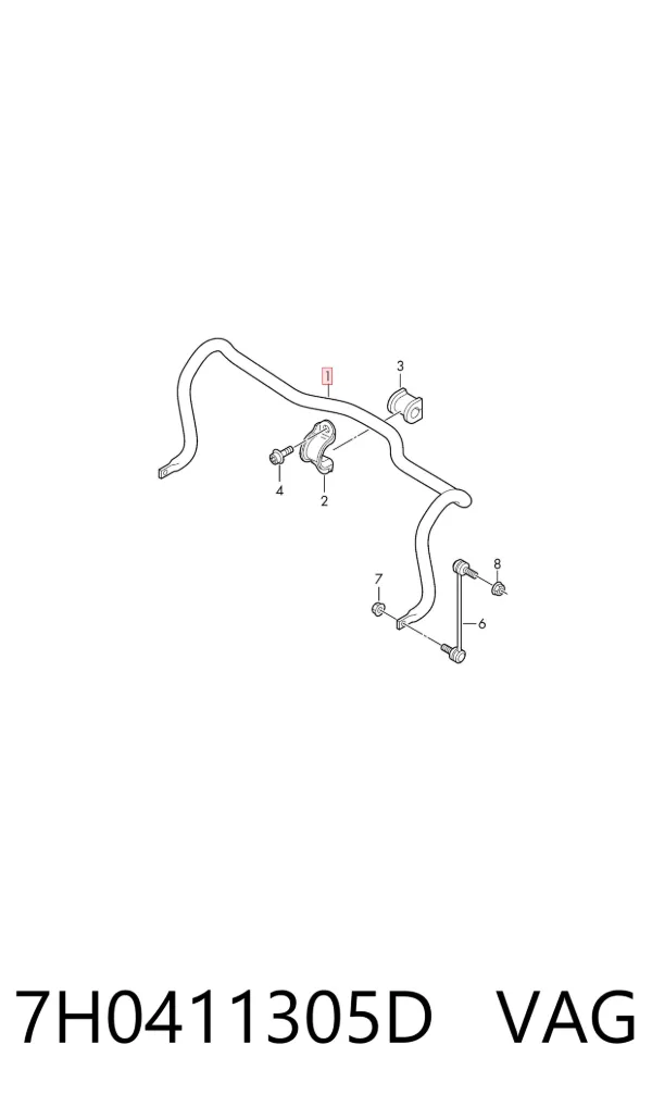 Stabilizator przedni 7H0411305D VAG