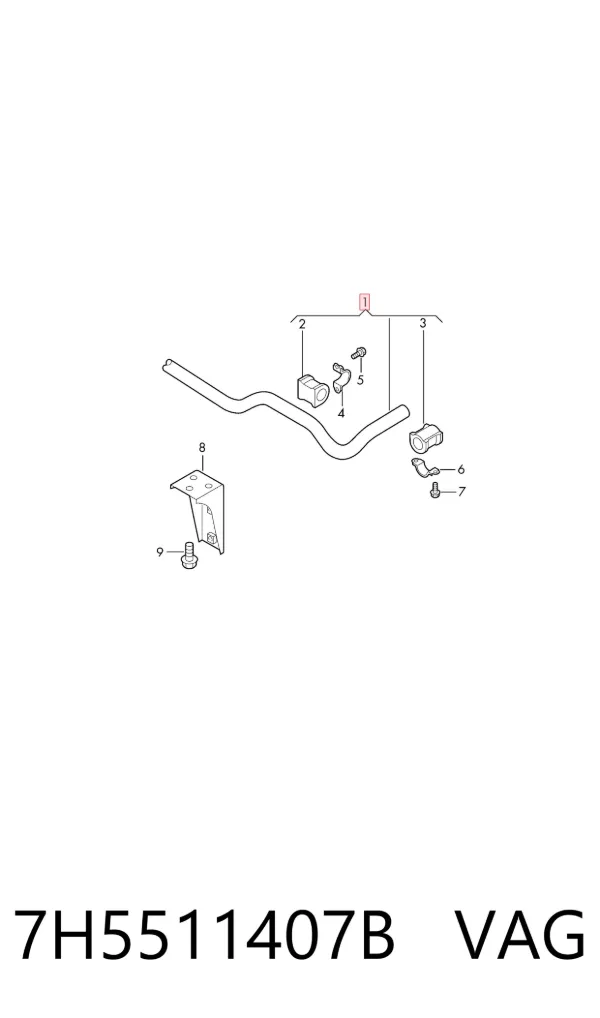 Stabilizator tylny Volkswagen Multivan T5