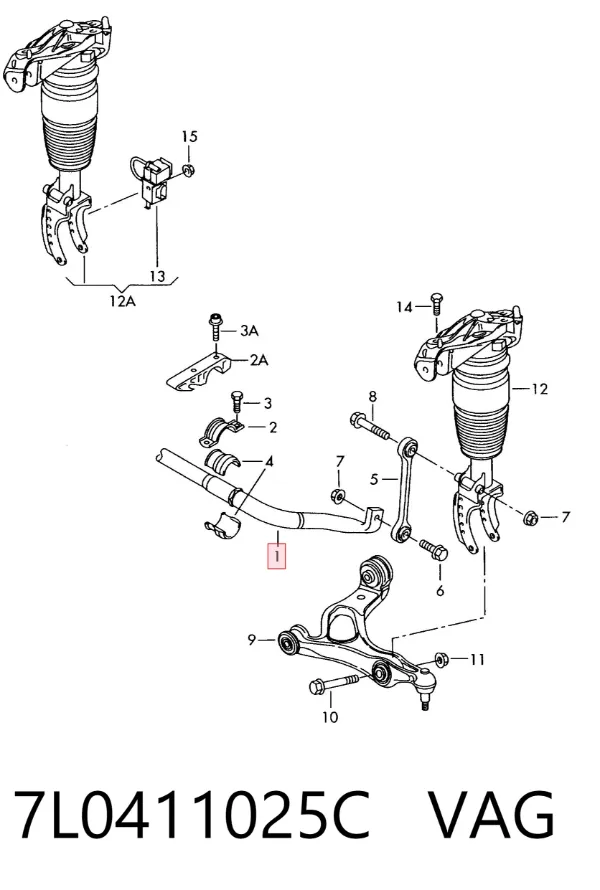 Stabilizator przedni 7L0411025C VAG