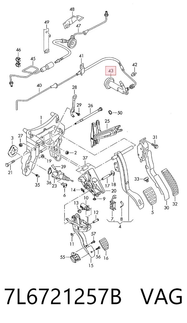 Cylinder roboczy sprzęgła 7L6721257B VAG