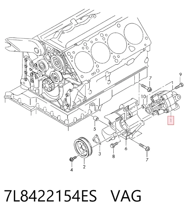 Pompa wspomagania hydraulicznego kierownicy 7L8422154ES VAG