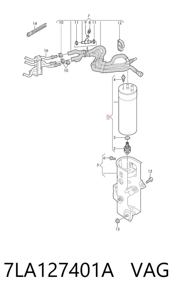 Filtr paliwa 7LA127401A VAG