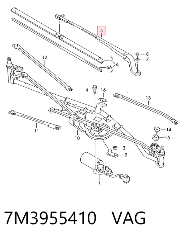 Ramię wycieraczki szyby przedniej Ford Galaxy I VX