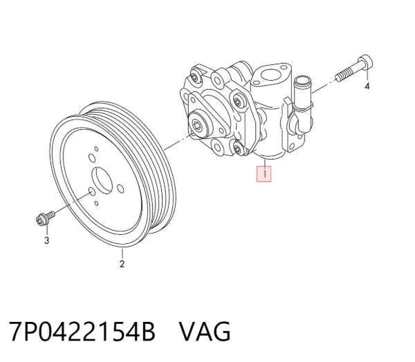 Pompa wspomagania hydraulicznego kierownicy 7P0422154B VAG