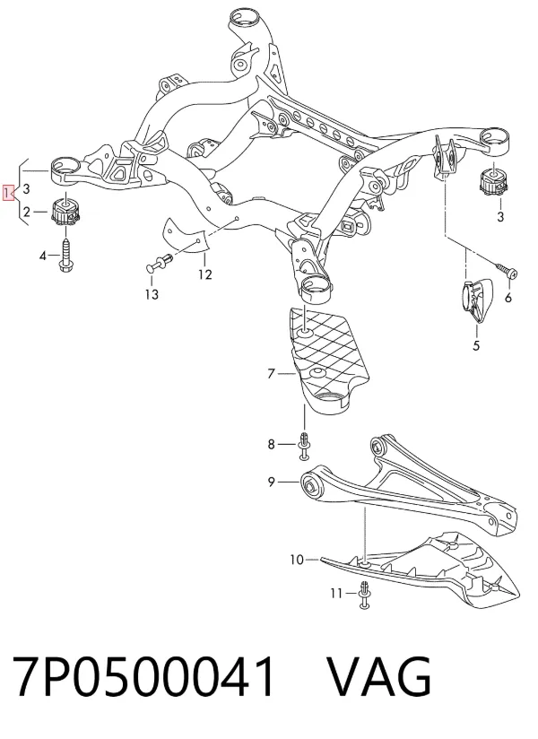 Korpus osi tylnej Volkswagen Touareg II