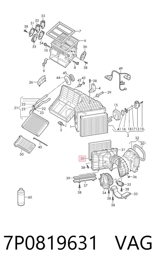 Filtr kabiny 7P0819631 VAG