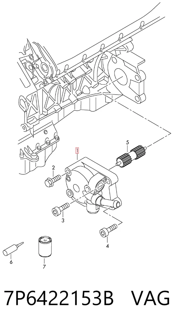Pompa wspomagania hydraulicznego kierownicy 7P6422153B VAG