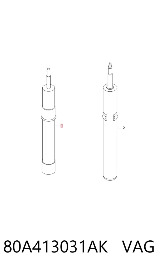 Amortyzator przedni 80A413031AK VAG