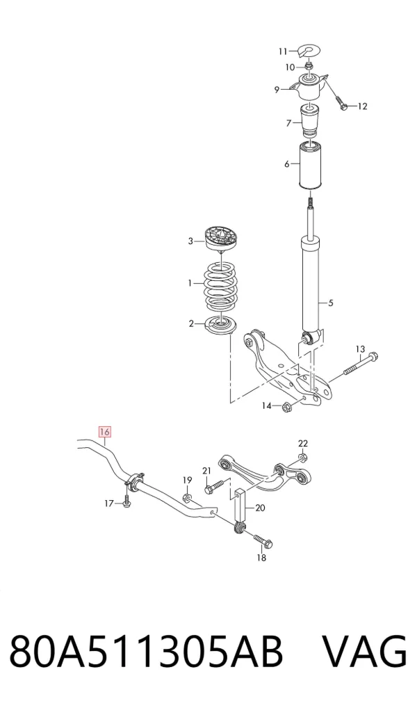 Stabilizator tylny Audi Q5 FYB, FYG