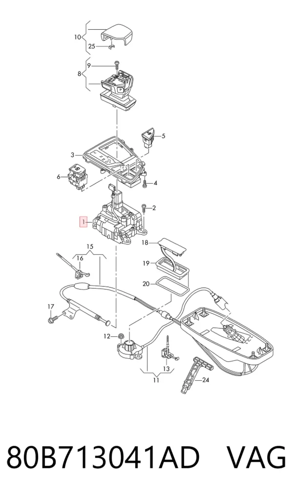 Mechanizm zmiany biegów (cięgno) Audi Q5 FYB, FYG