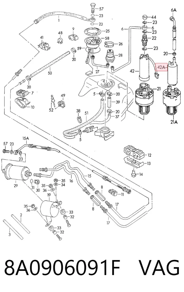 Element-turbina pompy paliwa 8A0906091F VAG