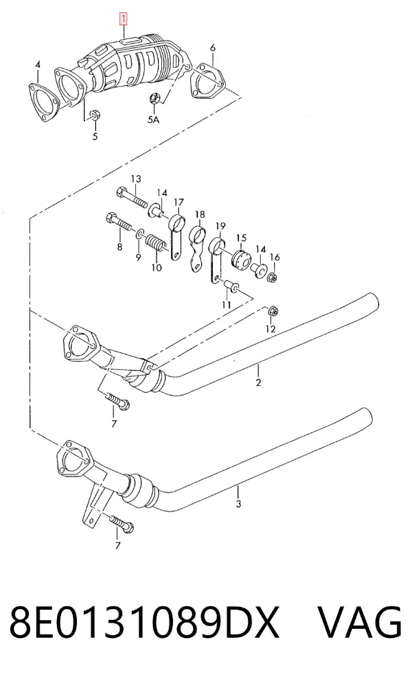Konwerter-katalizator 8E0131089DX VAG