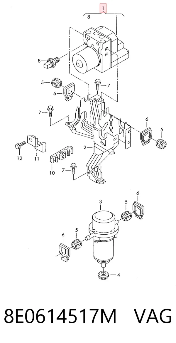Sterownik ABS  hydrauliczny Audi A4 B6