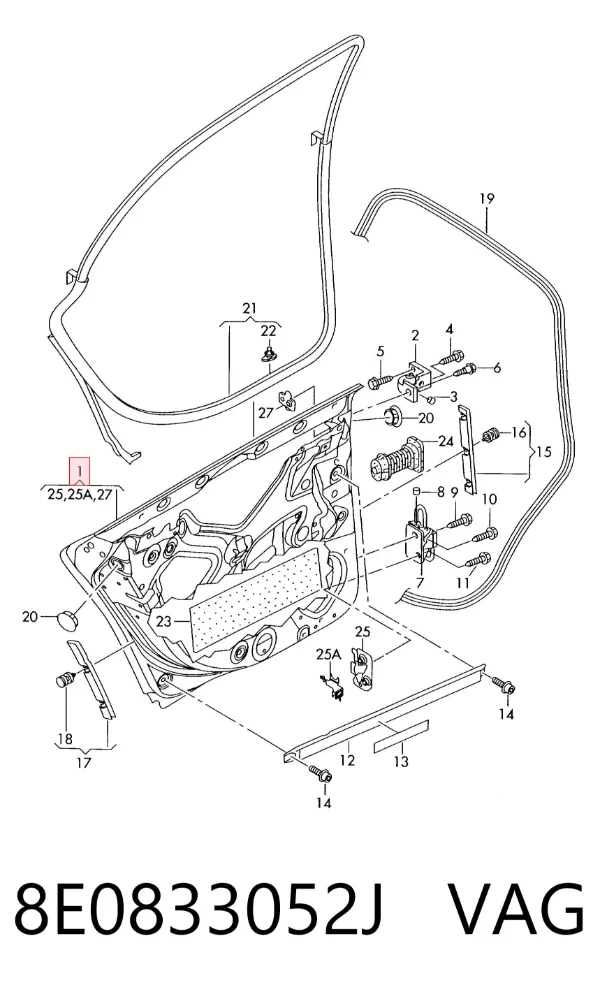 Drzwi tylne prawe Audi A4 B7