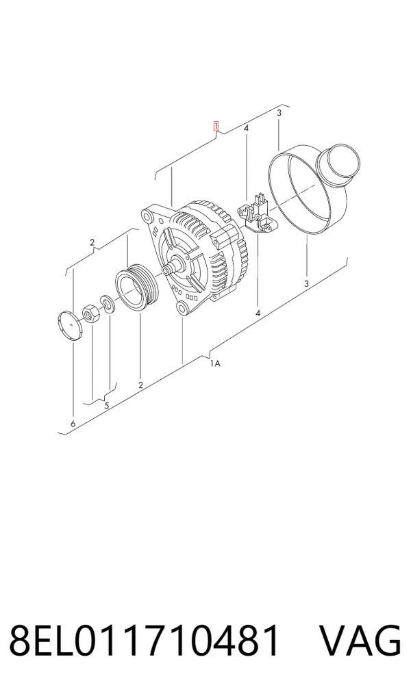 Alternator 8EL011710481 VAG
