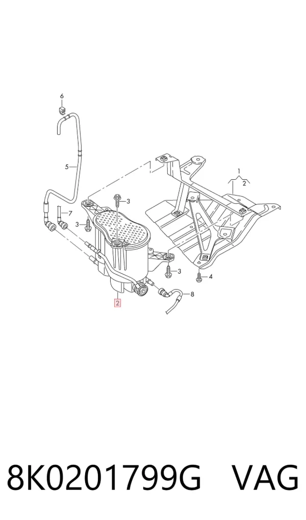 POCHŁANIACZ PAR PALIWA Audi Q7 4MB, 4MG, 4MQ