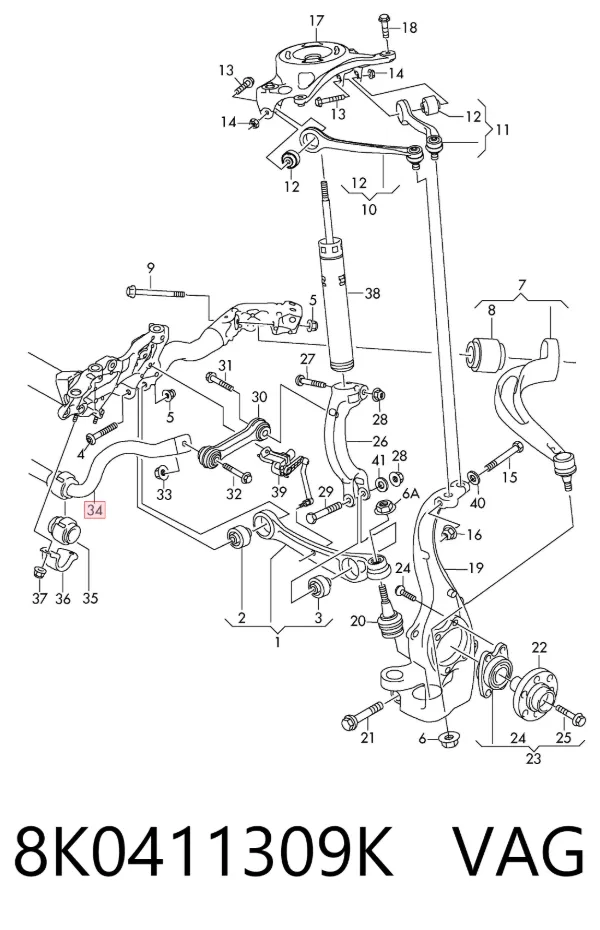Stabilizator przedni Audi A5 Sportback