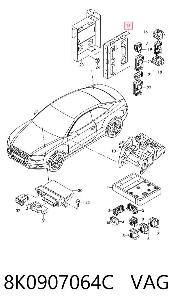 Blok komfortu Audi A4 B6