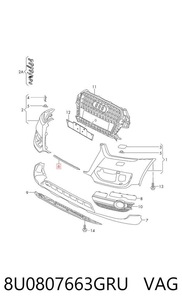 Pas napędowy mechanizmów 8U0807663GRU VAG