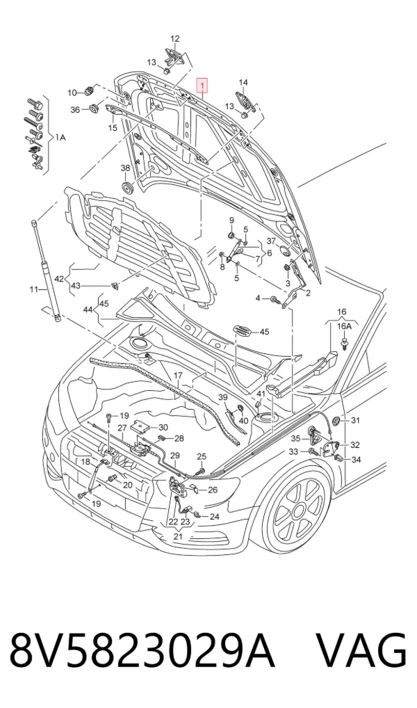 Maska silnika 8V5823029A VAG