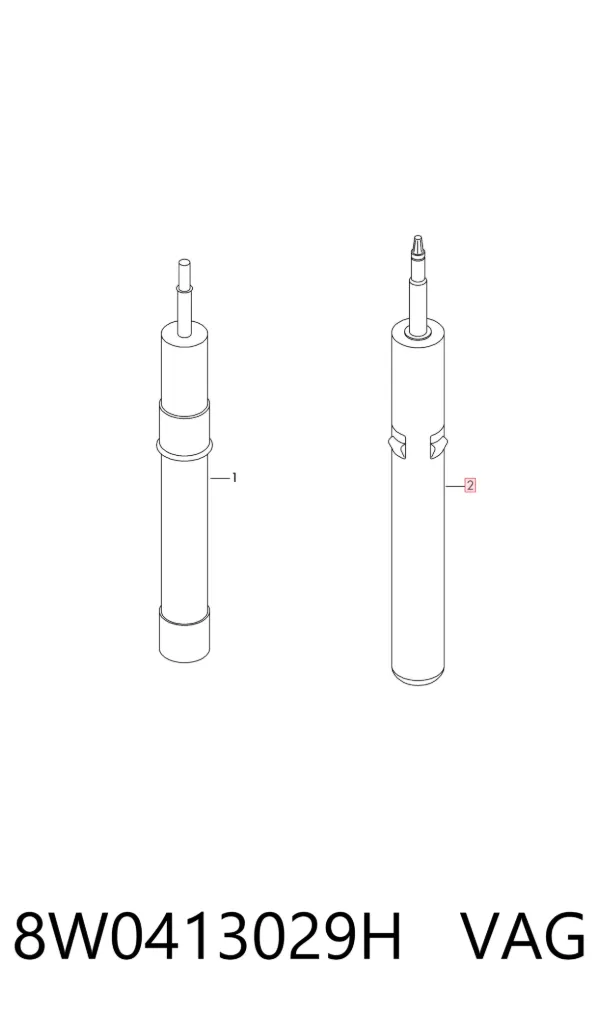 Amortyzator przedni 8W0413029H VAG