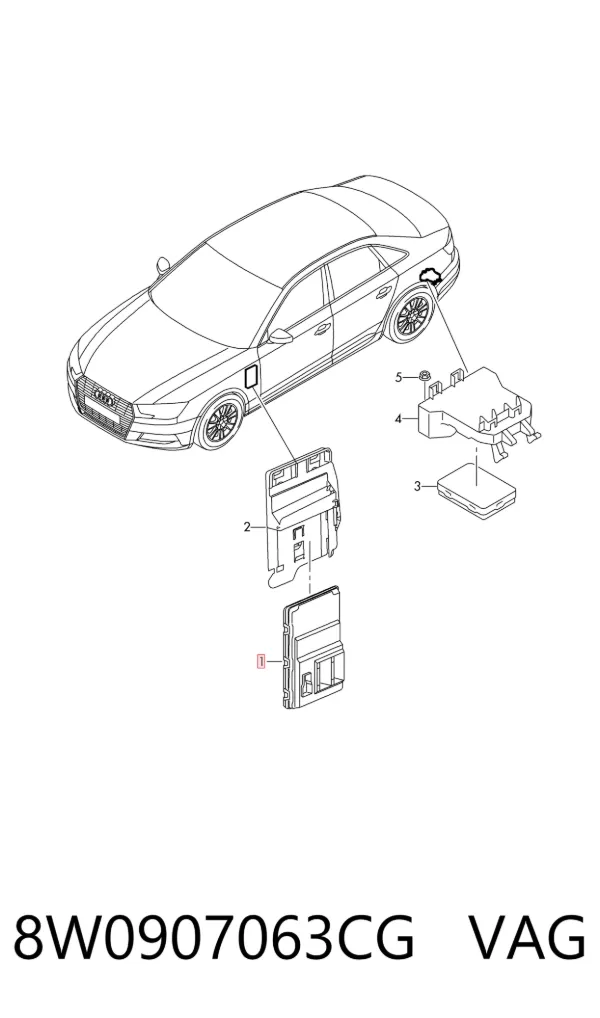 Sterownik instalacji elektrycznej wnętrza 8W0907063CG VAG