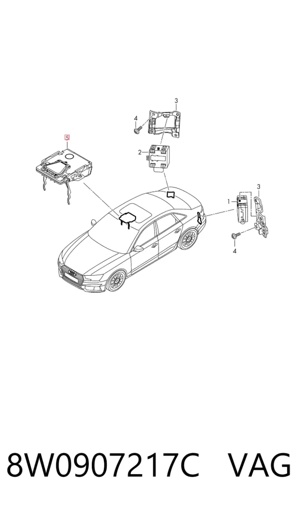 Kamera systemu zapewnienia widoczności 8W0907217C VAG