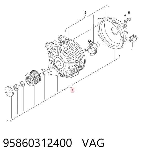 Alternator 95860312400 VAG