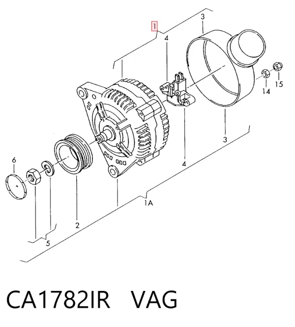 Alternator CA1782IR VAG