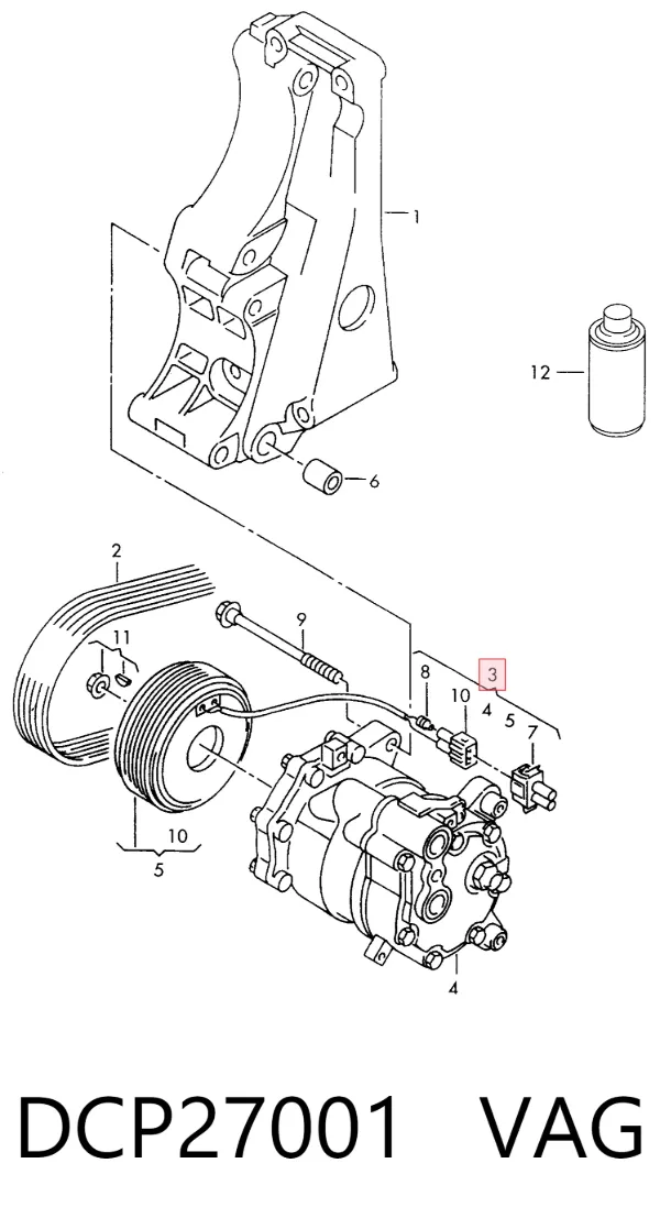Sprężarka klimatyzacji DCP27001 VAG