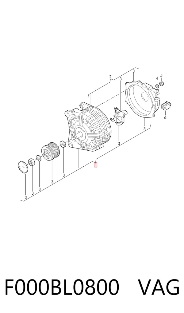 Alternator F000BL0800 VAG