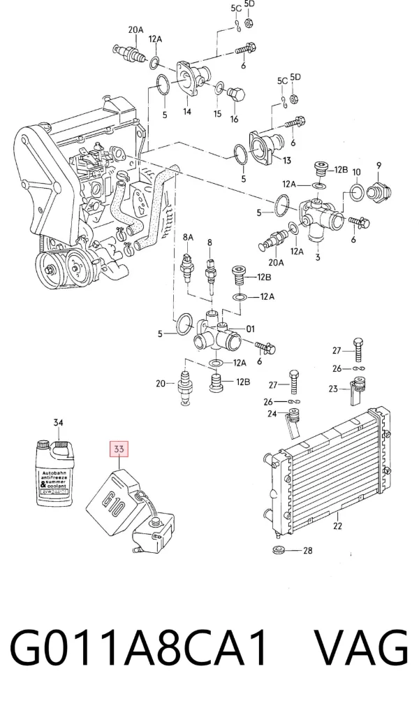 Ciecz chłodząca G011A8CA1 VAG