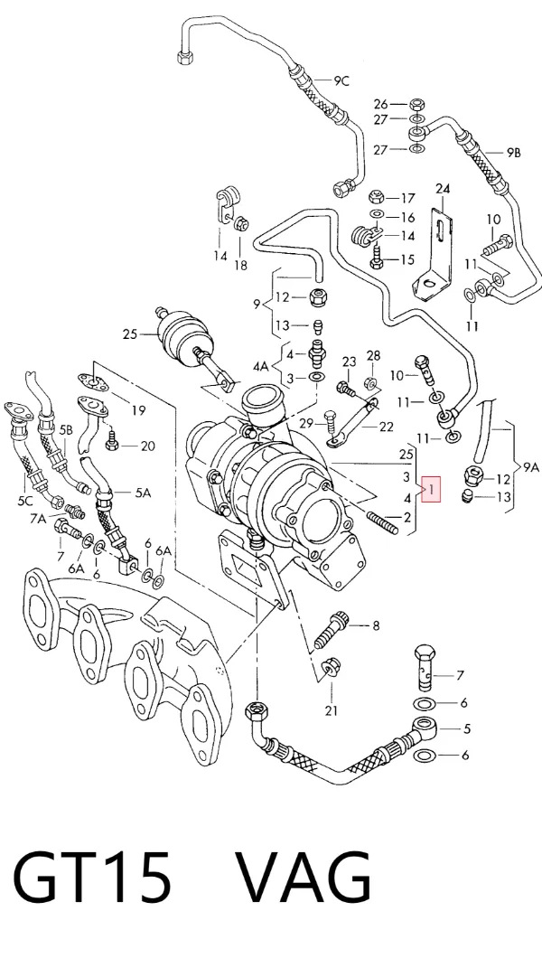Turbina GT15 VAG